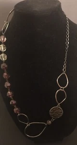 Red Gray Beaded  Chunky Statement Women Necklace - Picture 1 of 3