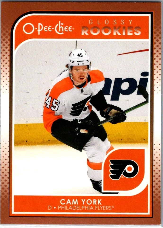 2021-22 Upper Deck #R-3 Cam York O-Pee-Chee Glossy Rookies Gold - Image 1 of 2