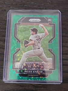 2022 Prizm Reiss Knehr Green Donut Circles SP Rookie RC PADRES - Picture 1 of 2