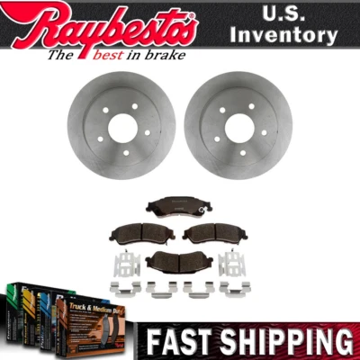 Kit de rotores de freno traseros pastillas de freno de cerámica y herrajes para Chevrolet S10 1998-2004 Foto 1 de 4