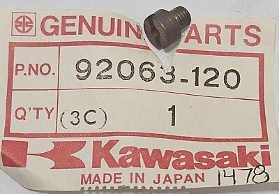 1 NEW Kawasaki KX125 KDX450 KDX250 Carb Part Brass # 150 Main Jet OEM 92063-120 - Image 1 of 2