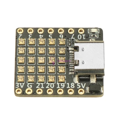 1PCS ESP32-C3 Matrix 5x5 RGB-LED-WiFi Bluetooth IoT RISC-V For Arduino Python - Photo 1/4
