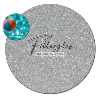 Filterglas 0,4-0,8 mm 15 kg für Sandfilteranlagen Filtermaterial Teich Pool rund - Bild 1 von 2