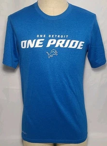 Nike Dri-Fit Detroit Lions One Detroit One Pride S/S Blue T-Shirt Sz Med Used - Picture 1 of 10