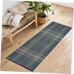 Runner Rug for Hallway Kitchen Area Rugs Bedroom Scottish Tartan Check Plaid - Picture 1 of 8