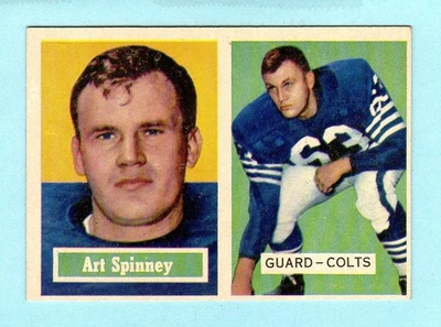 1957 TOPPS FOOTBALL #17 ART SPINNEY BALTIMORE COLTS NM/NM+ - Image 1 of 2