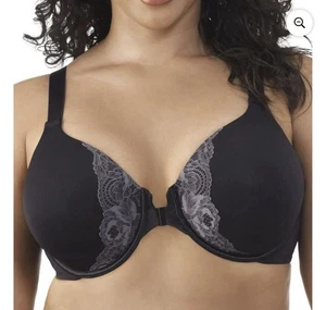 Sujetador con aros Vanity Fair 76383 negro cierre delantero BELLEZA TRASERA 38 DD DESCONT nuevo con etiquetas - Imagen 1 de 6