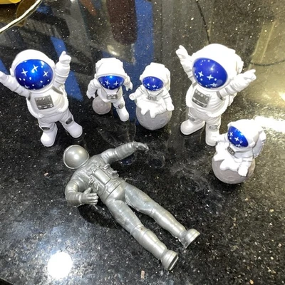 Figura de astronauta de 6 piezas estatuilla astronauta escultura juguete educativo de escritorio Foto 1 de 4
