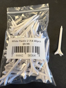 "40 piezas de plástico blanco 4 clavijas 2 3/4""" - Imagen 1 de 1