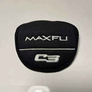 NEW MAXFLI C3 BLACK FLAT PUTTER COVER GOLF HEAD COVER - Picture 1 of 5