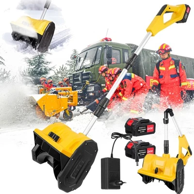 Akku Schneefräse Elektro Schneefräse Schneeschieber 1000W mit 2 Akku & Ladegerät - Bild 1 von 4