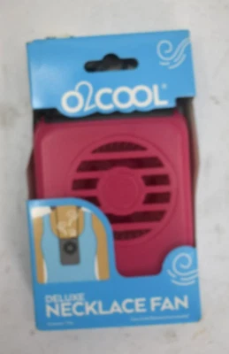 Ventilador de colar O2 Cool alimentado por bateria luxo com cordão rosa 3,5" FN02001 - Imagem 1 de 4