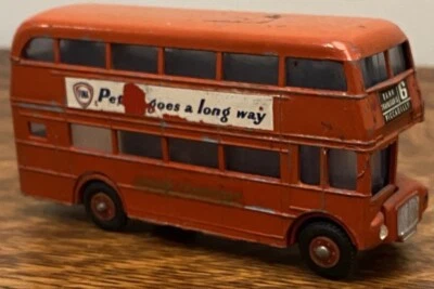 VINTAGE BENBROS ZEBRA TOYS ROUTEMASTER BUS ORIGINAL FINA PETROL - Image 1 of 4