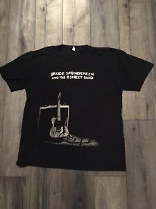 Cool 2XL BRUCE SPRINGSTEEN Guitar T-Shirt (1 Sided) Rock Roll E Street Band BOSS