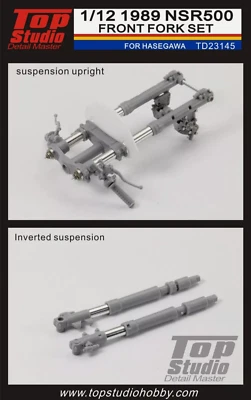 Top Studio 1/12 1989 NSR500 Front Fork Set Detail-Up Part # TD23145 HASEGAWA - Image 1 of 3