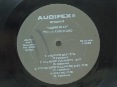 Tyler Famularo LP Down Deep on Audifex private press - Image 1 of 2