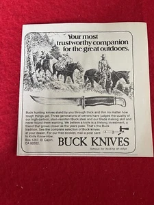 Vintage 1977 Buck Knives Print Ad-- Ad Only - Picture 1 of 7