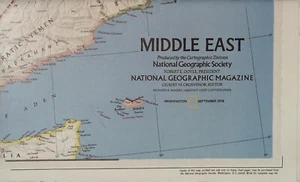 Mapa de Oriente Medio, 1978, National Geographic - Imagen 1 de 1