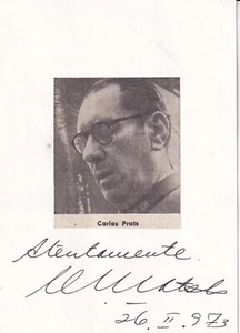 Carlos Prats - Oberbefehlshaber chilenische Armee bei "Allende" - orig. sign. - Picture 1 of 2