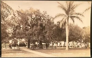 Cartolina fotografica reale RPPC ~ Sebring FLORIDA ~ The Circle ~ Highlands County - Foto 1 di 2