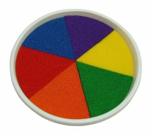 Almohadilla de tinta arco iris grande - gigante multicolor 15 cm para estampillas artesanales tarjetas infantiles - Imagen 1 de 1