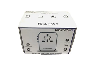SUBLIMEWARE 5 USB Ports Universal Power Plug Outlet Adapter 305 Plus - Picture 1 of 11