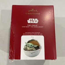 2020 Hallmark Star Wars The Mandalorian THE CHILD Keepsake Ornament Box Damage