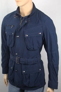 POLO RALPH LAUREN NAVY BLUE BELTED JACKET COAT BUCKLES SNAPS ZIPPERS NWT $695 - Picture 1 of 1