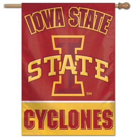 IOWA STATE CYCLONES NCAA Licensed 28"X40" VERTICAL BANNER HOUSE FLAG Brand New Cover