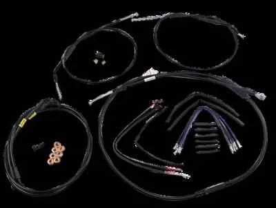 Burly 12in Black Jail Bar Controls Kit wo ABS Harley Dyna Fat Bob 12-17 - Imagem 1 de 4