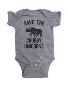 Save the Chubby Unicorns Rhino Rhinoceros funny baby infant toddler youth shirt - Picture 1 of 4