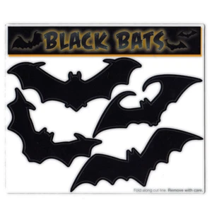 Confezione Varietà Magnete (4 Magneti) - Grandi Pipistrelli Neri (Halloween) Frigorifero, Auto - Foto 1 di 1