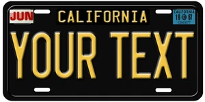 California Vintage Look Custom Your Text Date Personalized License Plate Tag - Imagen 1 de 5