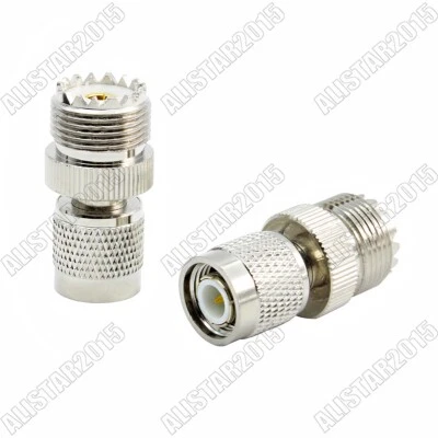 1x TNC Male to UHF SO239 Female Jack Adapter Brass TNC to UHF SO-239 Connector - Image 1 of 4