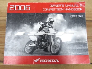 Vintage 2006 Honda CRF250R Motorcycle Owners Manual & Competition Handbook - Picture 1 of 4