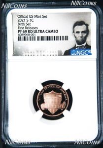 2021 S -BIRTH SET Version- Proof LINCOLN CENT Penny NGC PF69 RD First Releases 