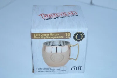 Старая голландская международная кружка с монограммой O из цельной меди оригинальная московская кружка-мул - Изображение 1 из 4