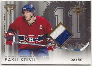 2003-04 Titanium Hobby Jersey Number Parallels Jersey #161 Saku Koivu 02/50 - Picture 1 of 2