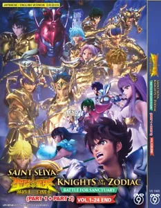ANIME SAINT SEIYA: KNIGHTS OF THE ZODIAC PART 1+2 VOL.1-24 END DVD ENGLISH DUB - Imagen 1 de 5