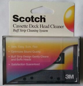 3M Scotch Cassette Deck Head Cleaner Buff Strip Cleaning System NEW Sealed!