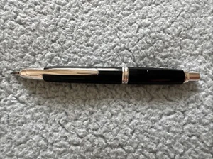 PILOT Japan Fountain Pen 14K-585 Medium (M) Black ＆Gold Color Click A305 - Picture 1 of 11