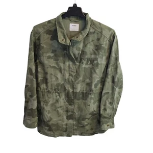 Old Navy Camo Utility Jacket Women's Size Large Long Sleeve Pockets Drawstring - Picture 1 of 8