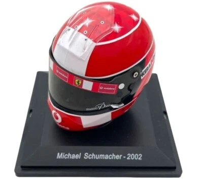 F1 Michael Schumacher Ferrari 2002 Rare Helmet Scale 1:5 Formula 1 + Magazine - Image 1 of 3