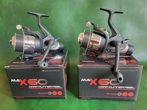 2 Carp Fishing Reels NGT MAX 60 Loaded With 10LB Line NGT Tackle Runner 6000 - Picture 1 of 10