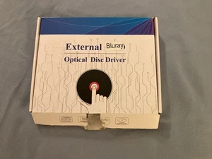 External USB Blu Ray Drive, Ultra-Slim BD/CD/DVD-ROM CD/DVD-RW Burner  - Afbeelding 1 van 8