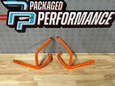 KTM Duke 125 2017-2023 Powerparts Orange Crash Bars No Fixings 90612968244EB #D - Image 1 of 4