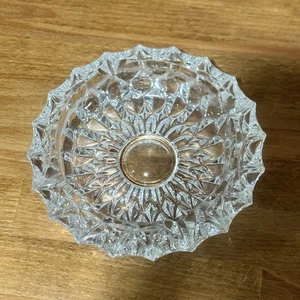 Posacenere portasigari vintage grande piombo pesante taglio cristallo 7" portacenere - Foto 1 di 4