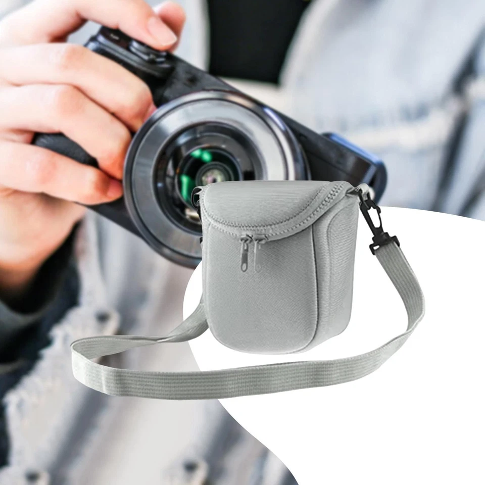 Estojo de câmera proteção resistência à água fecho com zíper bolsa de câmera para viagem - Imagem 1 de 1