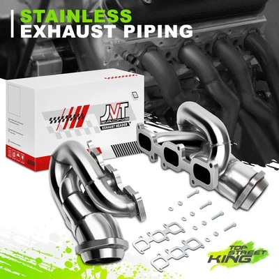 Colector de escape de tubo de cabezal corto semipulido para Ford Mustang V6 11-17 Foto 1 de 4