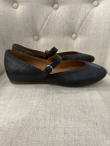 Lucky Brand Pointed Mary Janes Calba Ballet Flat Black Leather Women’s 6.5 NEW - Picture 1 of 7